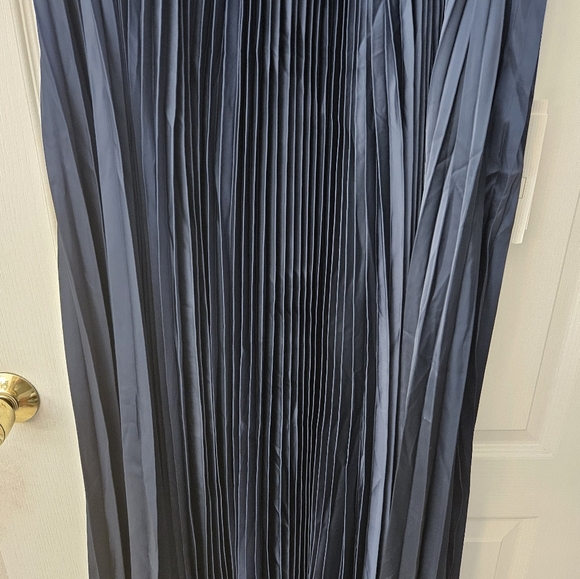 Mac Duggal PLEATED CAPLET T-LENGTH DRESS 49638, Size  18 Navy NWT - Picture 5 of 16